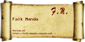 Falk Manda névjegykártya